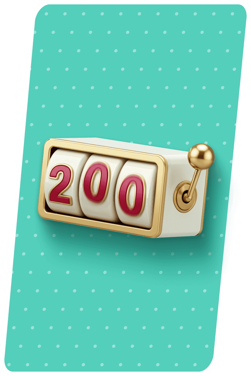 Make 200 spins in one game session